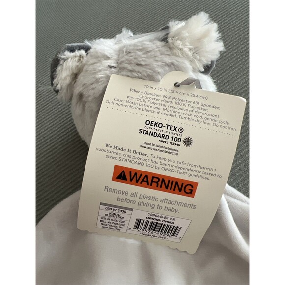 Cloud Island Koala Security Baby Blanket Lovey Gray Stripes Easy Grab New HTF - Picture 4 of 4